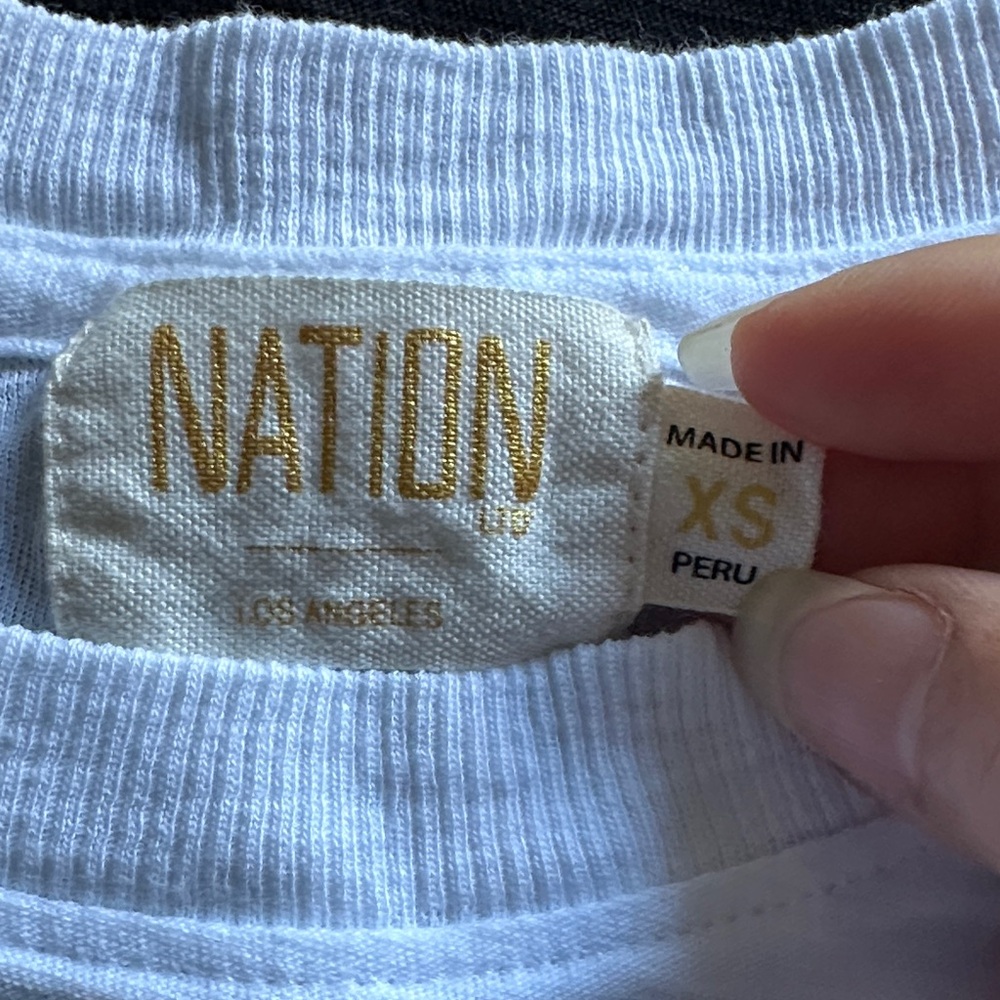 NATION LTD LOREN PEASANT TEE in Choice of White and Black - Picture 5 of 15